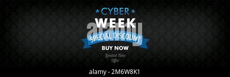 Sonderrabatt Für Die Black Cyber Week Von Long Banner Stockfoto