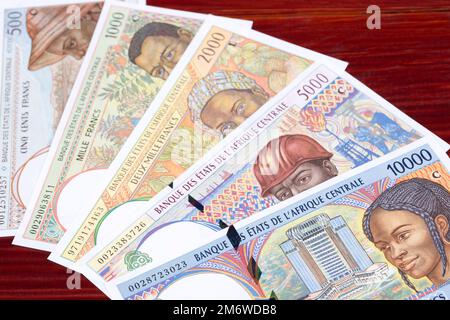 Alte zentralafrikanische Staaten finanzieren einen geschäftlichen Hintergrund Stockfoto