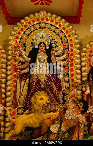 devi durga Göttin Idol beim durga Puja Festival Stockfoto
