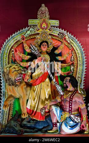 devi durga Göttin Idol beim durga Puja Festival Stockfoto