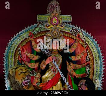 devi durga Göttin Idol beim durga Puja Festival Stockfoto