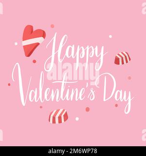Fröhliche Valentinstag Typografie Vektor Stock Vektor