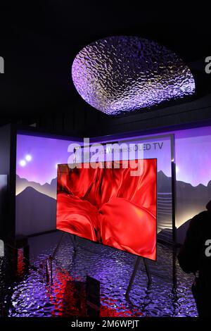 Las Vegas, NV, USA. 5. Januar 2023. Blick auf die CES 2023 auf der Las Vegas Convention in Las Vegas, Nevada am 5. Januar 2023. Kredit: Mpi34/Media Punch/Alamy Live News Stockfoto