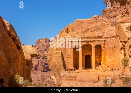 Gartentempel in Petra, Jordanien Stockfoto