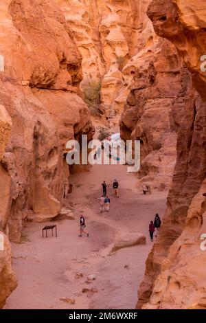 Little Petra, Siq al-Barid, Jordanien Stockfoto