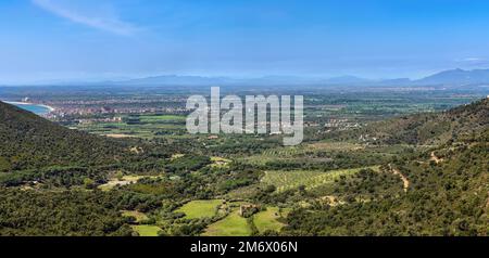 Landschaft in der Gegend von Rosen, Spanien Stockfoto