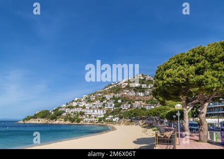 Meeresküste im Gebiet von Roses, Spanien Stockfoto