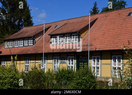 Historisches Gebäude im Park French Garden in Celle, Niedersachsen Stockfoto