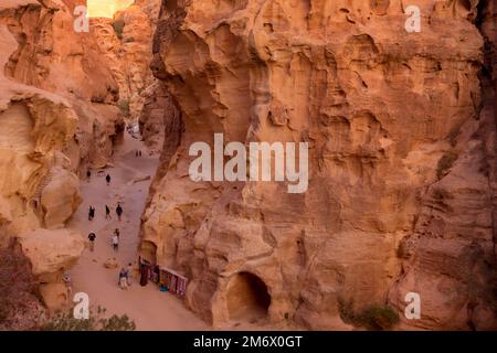 Little Petra, Siq al-Barid, Jordanien Stockfoto