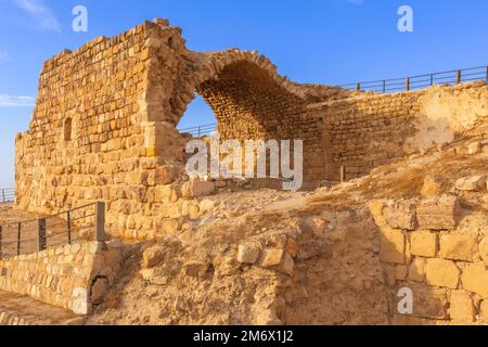 Mittelalterliches Kreuzritter-Schloss in Al Karak, Jordanien Stockfoto