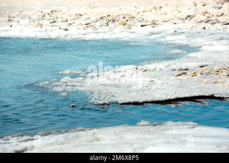 Salz-Mineralformationen des Toten Meeres, Jordanien Stockfoto