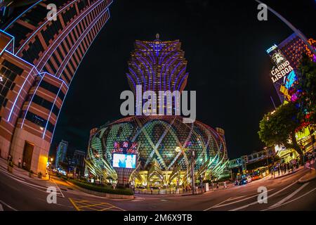 Macau Special Administrative Region der Nacht Ansicht (Grand Lisboa) Stockfoto