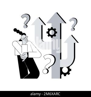 Auswahl abstraktes Konzept Vektor-Illustration. Entscheidungsfindung, Lösungsfindung, vielfältige Möglichkeiten, Wahlfreiheit, kein Problem, Schwierigkeit von c Stock Vektor