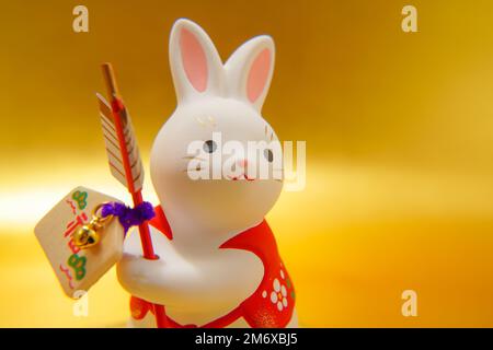 Material für Neujahr mit Kaninchen (Neujahr 2023) Stockfoto