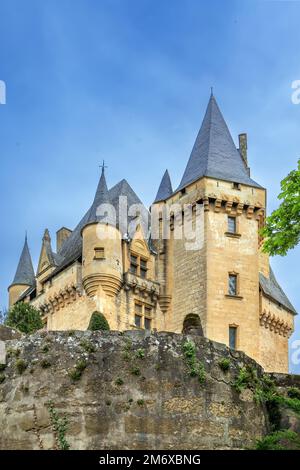 Chateau de Clerans, Saint-Leon-sur-Vezere, Frankreich Stockfoto