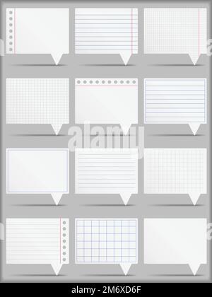 Papierkarten, Abbildung Vektor EPS10 Stock Vektor