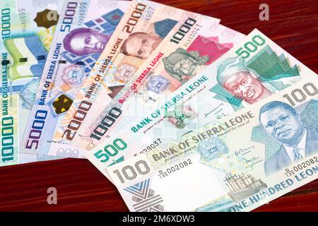 Sierra Leone Geld für einen geschäftlichen Hintergrund Stockfoto