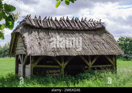 Maasholm am fluss schlei Stockfoto