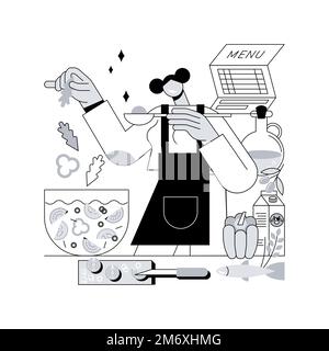 Mediterrane Diät abstraktes Konzept Vektor Illustration. Gesunde Lebensweise, italienische Küche, griechischer Salat, Zutaten zum Kochen, Olivenöl, Restaurant m Stock Vektor