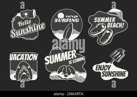 Vektorgrafiken der Kollektion „Tropical Summer“ Stock Vektor