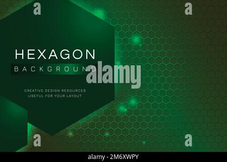 Grüner Hexagon Hintergrund Design Vektor Stock Vektor