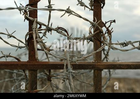 Sicherheitszaun Stockfoto