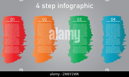 Infografik zu 4 Optionen für Unternehmen Stock Vektor