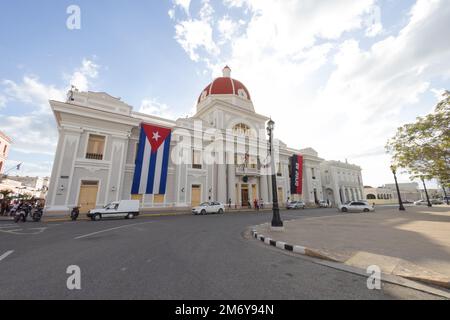 Palacio de Gobierno, Regierungspalast auf der Plaza de Armas, Cienfuegos, Kuba Stockfoto