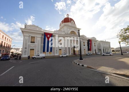 Palacio de Gobierno, Regierungspalast auf der Plaza de Armas, Cienfuegos, Kuba Stockfoto