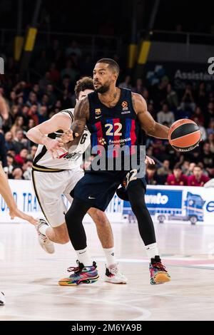 Barcelona, Spanien - 05/01/2023, Cory Higgins vom FC Barcelona während des EuroLeague-Basketballspiels der Turkish Airlines zwischen dem FC Barcelona und Virtus Segafredo Bologna am 5. Januar 2023 in Palau Blaugrana in Barcelona, Spanien - Foto: Javier Borrego/DPPI/LiveMedia Stockfoto