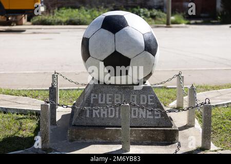 Zulueta Villa Clara, Kuba, gilt als der Geburtsort des Fußballs, da es eines der ersten Dörfer war, in dem dieser Sport gemacht wurde. Stockfoto