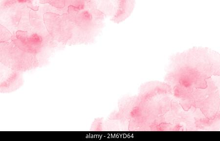 Abstrakter Pinkfarbener Pastellhintergrund In Aquarellfarben, Einladungsvorlage Für Hochzeiten Stockfoto