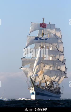 Russisches Großsegler mir, Rennbeginn Lissabon, 2012 Stockfoto