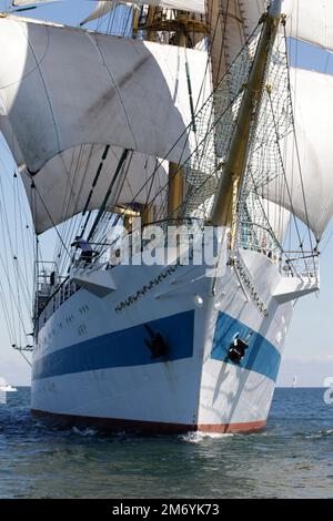 Russisches Großsegler mir, Turku-Rennbeginn, 2017 Stockfoto