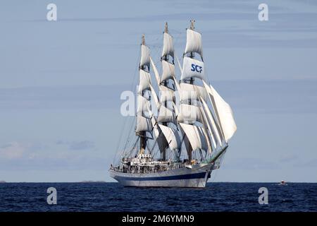 Russisches Großsegler mir, Turku-Rennbeginn, 2009 Stockfoto