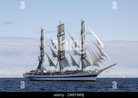 Russisches Großsegler mir, Turku-Rennbeginn, 2009 Stockfoto