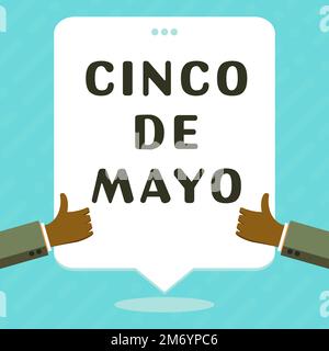 Konzeptionelle Darstellung Cinco De Mayo. Geschäftsidee Mexikanisch-amerikanische Feier am 5. Mai Stockfoto