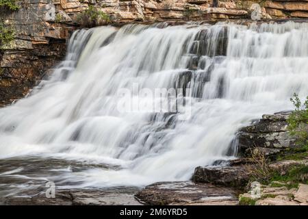 Provo River Falls, Mirror Lake Scenic Byway, Uinta Mountains, Uinta Wasatch Cache National Forest, Utah, USA Stockfoto