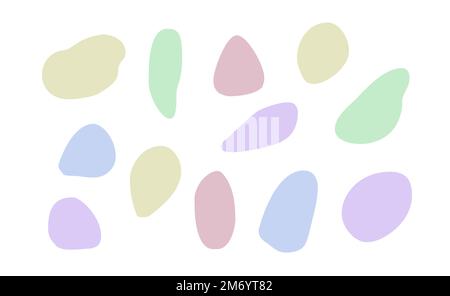 Gruppe von flachen abstrakten Formen. Geometrische Hintergründe Stock Vektor