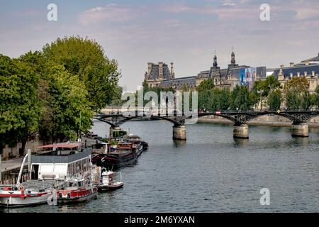 Straßenfotografie rund um die seine in Paris. Stockfoto