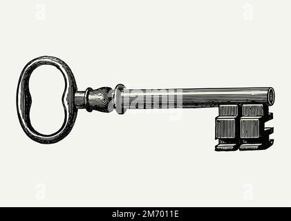 Vintage europäischen Stil Schlüsselgravur Vektor Stock Vektor