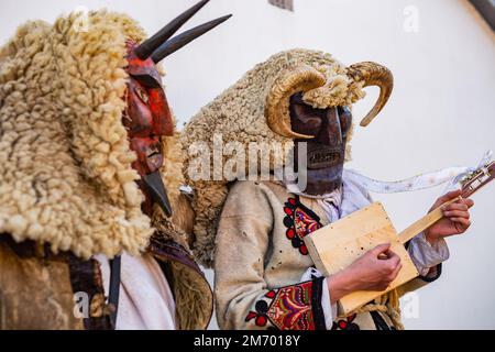 Buso-Festlichkeiten/Poklade aus Mohacs, Ungarn Stockfoto