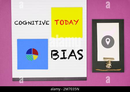 Konzeptionelle Bildunterschrift kognitive Vorurteile. Betriebswirtschaftliche Ubersicht psychische Behandlung psychischer Störungen Stockfoto