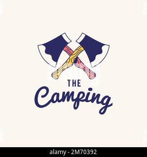 Vintage das Camping Logo Text Design Vektor Stock Vektor