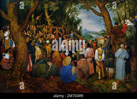 Die Predigt von Johannes dem Täufer, Jan Brueghel dem Ältesten (1568-1625) - Pieter Brueghel ( Bruegel ) dem jüngeren 1616-1647 flämischen Belgien Stockfoto