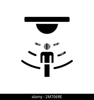 Schwarzes Glyphensymbol für Bewegungssensor Stock Vektor