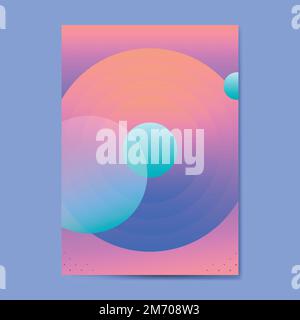 Rosafarben geometrisch abstrakt gemusterter Poster-Vektor Stock Vektor