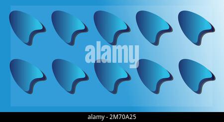 Hintergrunddesign in flüssigen Farben mit einer Form. Zusammensetzung von Fluidgradientenformen. Blaue futuristische Design-Poster. EPS10-Vektor. Stock Vektor
