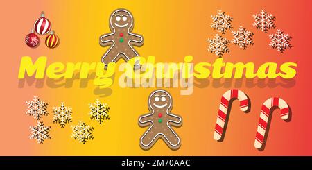 Hintergrundkonzept für Weihnachten. Frohe Weihnachten und ein frohes neues Jahr Poster und Banner Stock Vektor