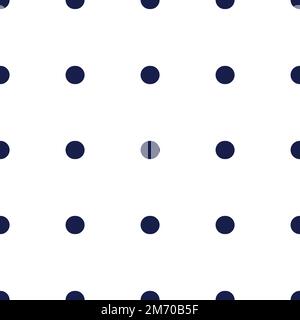 Polka-Punkte oder Kugelzapfen-Textur. Nahtloses Schwarzweißmuster. Gepunkteter Hintergrund. Weiches abstraktes geometrisches Muster. Stock Vektor